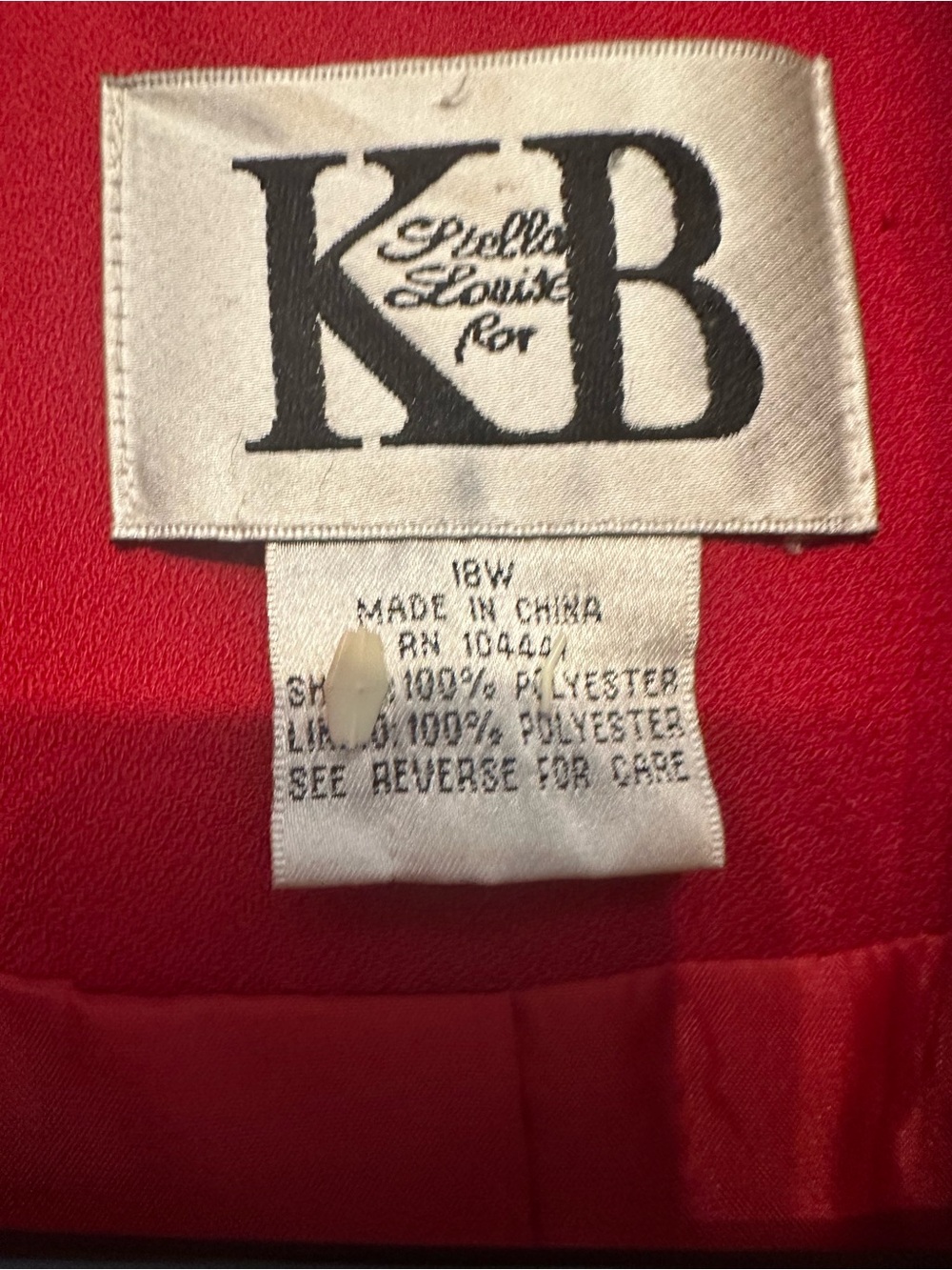 Vintage 90s/Y2K Era KB Red Embroidered/Cut-Out Blazer Jacket Size 18W - Picture 2 of 9